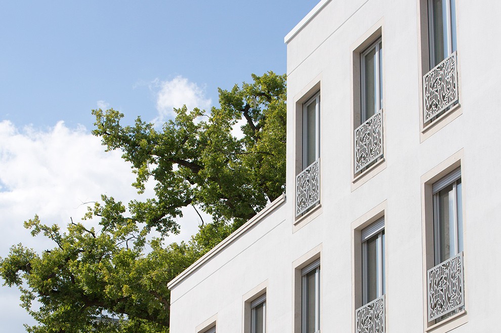 Fassadengestaltung in den Sophienterrassen in Hamburg Harvestehude